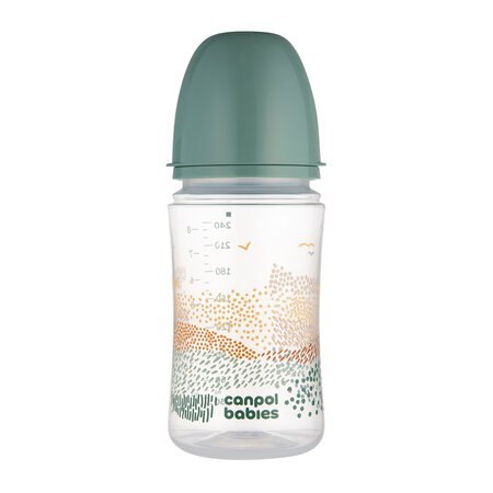CANPOL 35/243 Butelka antykolkowa EasyStart 240ml MOUNTAINS green CANPOL 35/243 Butelka antykolkowa EasyStart 240ml MOUNTAINS green