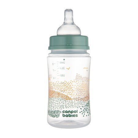 CANPOL 35/243 Butelka antykolkowa EasyStart 240ml MOUNTAINS green CANPOL 35/243 Butelka antykolkowa EasyStart 240ml MOUNTAINS green