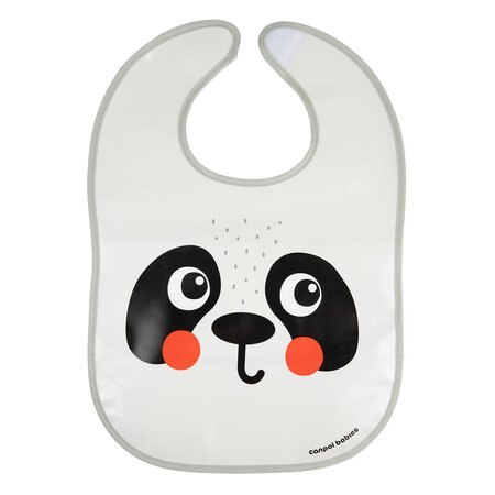CANPOL 9/232_whi Śliniak zmywalny z kieszenią BabiesBoo panda CANPOL 9/232_whi Śliniak zmywalny z kieszenią BabiesBoo panda