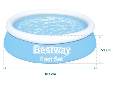 Bestway Basen ogrodowy rozporowy 183 x 51 cm Bestway 57392 Bestway Basen ogrodowy rozporowy 183 x 51 cm Bestway 57392