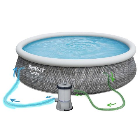 Bestway Basen ogrodowy rozporowy 366 x 76 cm 4w1 Bestway 57443 Bestway Basen ogrodowy rozporowy 366 x 76 cm 4w1 Bestway 57443
