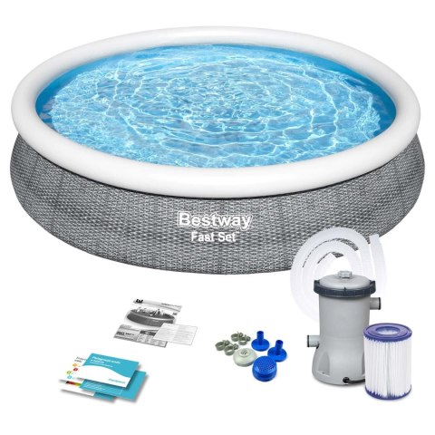 Bestway Basen ogrodowy rozporowy 366 x 76 cm 9w1 Bestway 57445 Bestway Basen ogrodowy rozporowy 366 x 76 cm 9w1 Bestway 57445