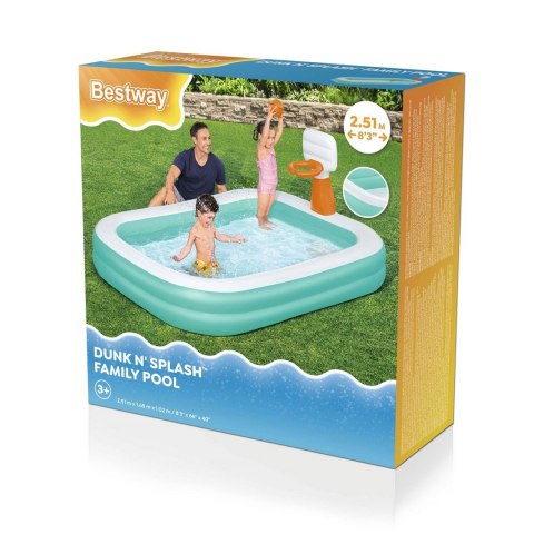 Bestway Basen dmuchany Dunk'N Splash 251 x 168 x 102 cm Bestway 54445 Bestway Basen dmuchany Dunk'N Splash 251 x 168 x 102 cm Bestway 54445