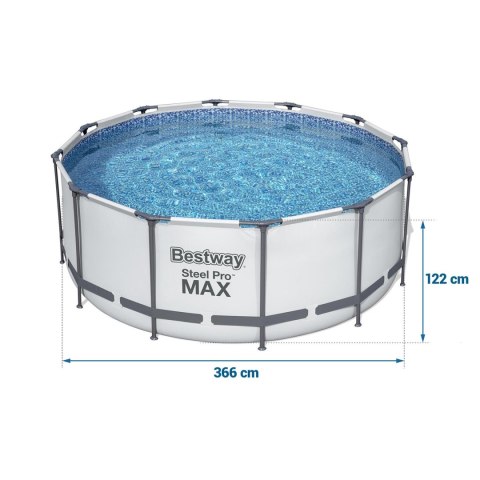 Bestway Basen ogrodowy stelażowy 366 x 122 cm 18w1 Bestway 56420 + maszynka do baniek GRATIS Bestway Basen ogrodowy stelażowy 366 x 122 cm 18w1 Bestway 56420 + maszynka do baniek GRATIS