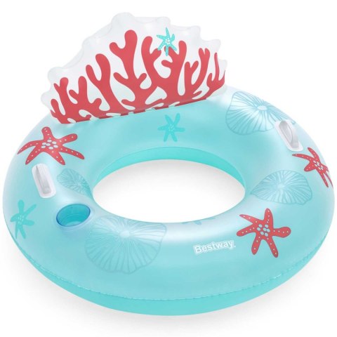 Bestway Koło do pływania z oparciem Coral Bliss 107 x 113 cm Bestway 43730 Bestway Koło do pływania z oparciem Coral Bliss 107 x 113 cm Bestway 43730