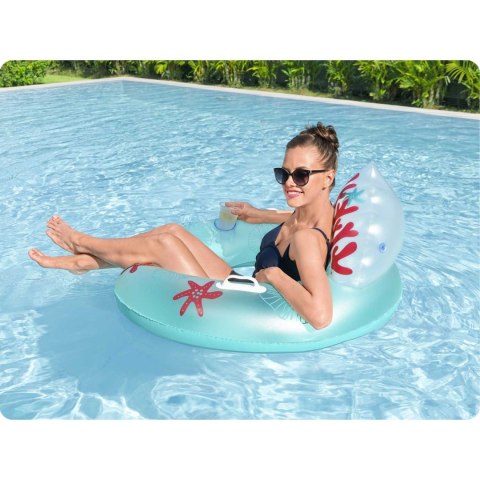 Bestway Koło do pływania z oparciem Coral Bliss 107 x 113 cm Bestway 43730 Bestway Koło do pływania z oparciem Coral Bliss 107 x 113 cm Bestway 43730