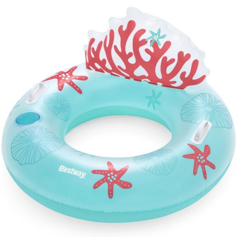 Bestway Koło do pływania z oparciem Coral Bliss 107 x 113 cm Bestway 43730 Bestway Koło do pływania z oparciem Coral Bliss 107 x 113 cm Bestway 43730