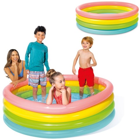 Intex Basen dmuchany Tęcza 4 pierścienie 168 x 46 cm INTEX 56441 Intex Basen dmuchany Tęcza 4 pierścienie 168 x 46 cm INTEX 56441
