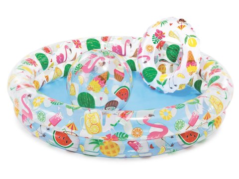 Intex Basen dmuchany kółko i piłeczka zestaw 122 x 25 cm INTEX 59460 Intex Basen dmuchany kółko i piłeczka zestaw 122 x 25 cm INTEX 59460