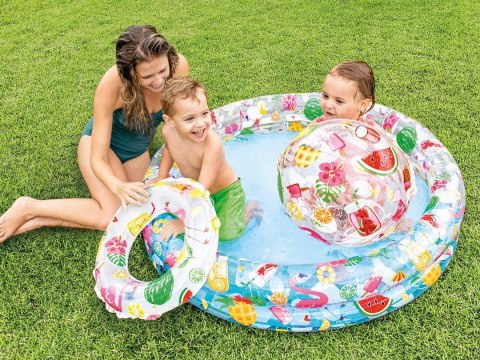 Intex Basen dmuchany kółko i piłeczka zestaw 122 x 25 cm INTEX 59460 Intex Basen dmuchany kółko i piłeczka zestaw 122 x 25 cm INTEX 59460
