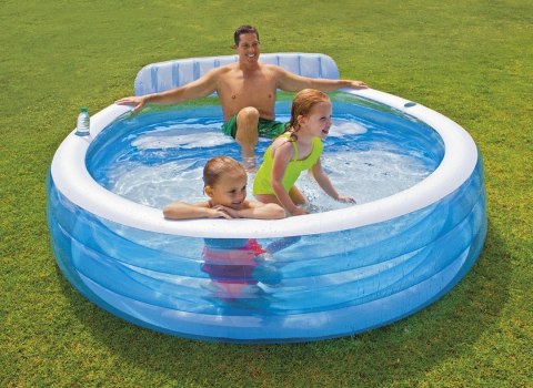 Intex Basen dmuchany z ławeczką 229 x 218 x 79 cm INTEX 57190 Intex Basen dmuchany z ławeczką 229 x 218 x 79 cm INTEX 57190