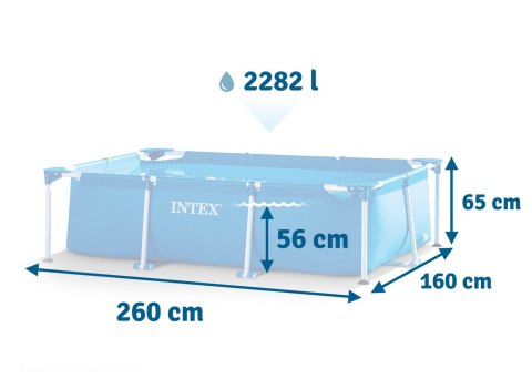 Intex Basen ogrodowy stelażowy 260 x 160 x 65 cm 2w1 INTEX 28271 Intex Basen ogrodowy stelażowy 260 x 160 x 65 cm 2w1 INTEX 28271
