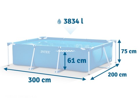 Intex Basen ogrodowy stelażowy 300 x 200 x 75 cm 2w1 INTEX 28272 Intex Basen ogrodowy stelażowy 300 x 200 x 75 cm 2w1 INTEX 28272
