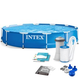 Intex Basen ogrodowy stelażowy 366 x 76 cm 9w1 INTEX 28212