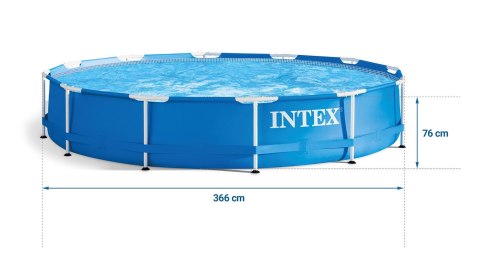 Intex Basen ogrodowy stelażowy 366 x 76 cm INTEX 28210 Intex Basen ogrodowy stelażowy 366 x 76 cm INTEX 28210