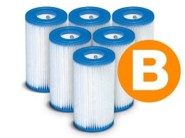 Intex Filtr do pompy komplet Typ B 6 szt INTEX 29005 x6