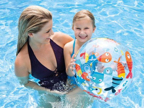 Intex Dmuchana piłka plażowa z nadrukiem 51 cm INTEX 59040 rybki Intex Dmuchana piłka plażowa z nadrukiem 51 cm INTEX 59040 rybki