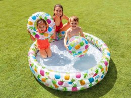 Intex Zestaw: basen dmuchany 132 x 28 cm + piłka i kółko INTEX 59469