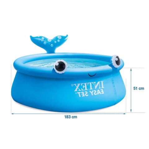 Intex Basen ogrodowy rozporowy wieloryb 183 x 51 cm INTEX 26102 Intex Basen ogrodowy rozporowy wieloryb 183 x 51 cm INTEX 26102