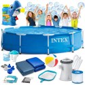 Intex Basen ogrodowy stelażowy 305 x 76 cm 15w1 INTEX 28202 + maszynka do baniek GRATIS