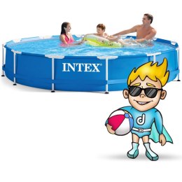 Intex Basen ogrodowy stelażowy 366 x 76 cm 16w1 INTEX 28212 + maszynka do baniek GRATIS