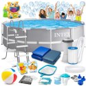 Intex Basen ogrodowy stelażowy 366 x 99 cm 17w1 INTEX 26716 + maszynka do baniek GRATIS