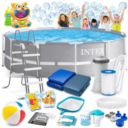 Intex Basen ogrodowy stelażowy 366 x 99 cm 17w1 INTEX 26716 + maszynka do baniek GRATIS