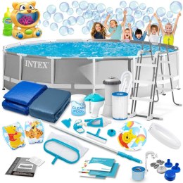 Intex Basen ogrodowy stelażowy 427 x 107 cm 21w1 INTEX 26720 + maszynka do baniek GRATIS