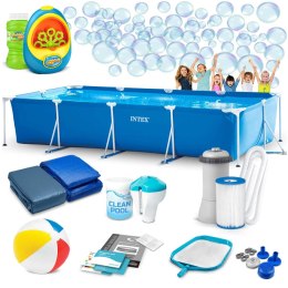 Intex Basen ogrodowy stelażowy 450 x 220 x 84 cm 15w1 INTEX 28273 + maszynka do baniek GRATIS