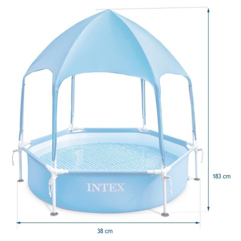 Intex Basen stelażowy dla dzieci z daszkiem 183 x 38 cm INTEX 28209 Intex Basen stelażowy dla dzieci z daszkiem 183 x 38 cm INTEX 28209