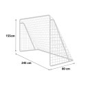 Neo-Sport Bramka do piłki nożnej 245 x 155 x 80 cm + mata celownicza Neo-Sport Bramka do piłki nożnej 245 x 155 x 80 cm + mata celownicza