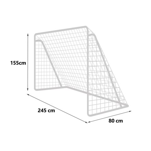 Neo-Sport Bramka do piłki nożnej 245 x 155 x 80 cm + mata celownicza Neo-Sport Bramka do piłki nożnej 245 x 155 x 80 cm + mata celownicza