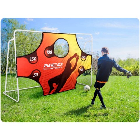 Neo-Sport Bramka do piłki nożnej 245 x 155 x 80 cm + mata celownicza Neo-Sport Bramka do piłki nożnej 245 x 155 x 80 cm + mata celownicza