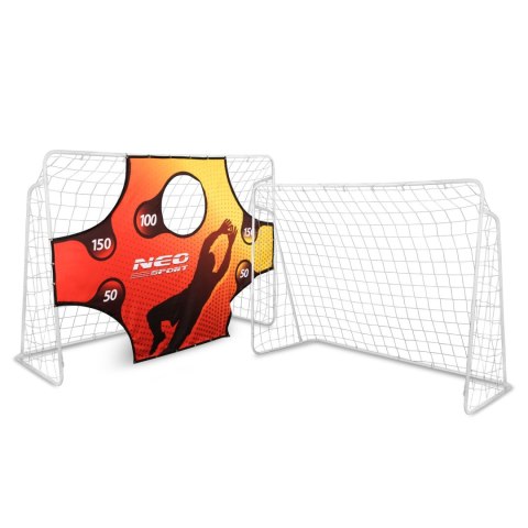 Neo-Sport Bramka do piłki nożnej 245 x 155 x 80 cm + mata celownicza Neo-Sport Bramka do piłki nożnej 245 x 155 x 80 cm + mata celownicza