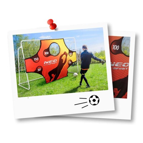 Neo-Sport Bramka do piłki nożnej 245 x 155 x 80 cm + mata celownicza Neo-Sport Bramka do piłki nożnej 245 x 155 x 80 cm + mata celownicza