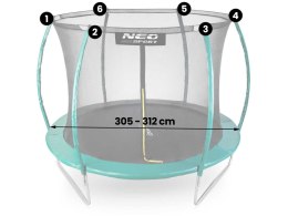 Neo-Sport Siatka wewnętrzna do trampolin 312 cm 10ft Neo-Sport