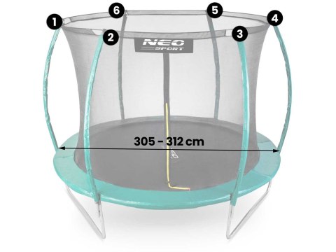 Neo-Sport Siatka wewnętrzna do trampolin 312 cm 10ft Neo-Sport Neo-Sport Siatka wewnętrzna do trampolin 312 cm 10ft Neo-Sport