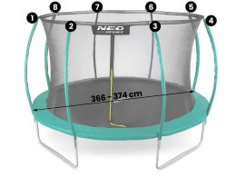Neo-Sport Siatka wewnętrzna do trampolin 374 cm 12ft Neo-Sport