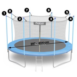 Neo-Sport Siatka wewnętrzna do trampolin 404cm 13ft Neo-Sport