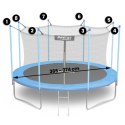 Neo-Sport Siatka wewnętrzna do trampoliny 374cm 12ft Neo-Sport Neo-Sport Siatka wewnętrzna do trampoliny 374cm 12ft Neo-Sport