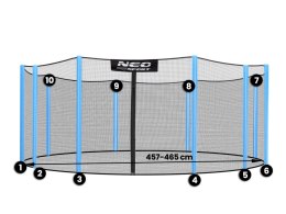 Neo-Sport Siatka zewnętrzna Neosport 465cm 15ft 10sł