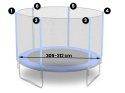 Neo-Sport Siatka zewnętrzna do trampolin 312cm 10ft Neo-Sport Neo-Sport Siatka zewnętrzna do trampolin 312cm 10ft Neo-Sport