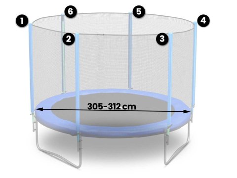 Neo-Sport Siatka zewnętrzna do trampolin 312cm 10ft Neo-Sport Neo-Sport Siatka zewnętrzna do trampolin 312cm 10ft Neo-Sport