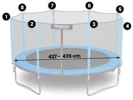 Neo-Sport Siatka zewnętrzna do trampolin 435cm 14ft Neo-Sport