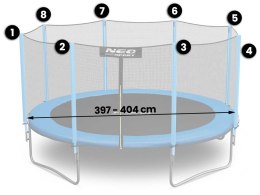 Neo-Sport Siatka zewnętrzna do trampoliny 404 cm 13FT Neo-Sport