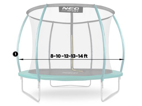 Neo-Sport Słupek dolny do trampoliny typu C 8-14 ft zielony Neo-Sport Neo-Sport Słupek dolny do trampoliny typu C 8-14 ft zielony Neo-Sport
