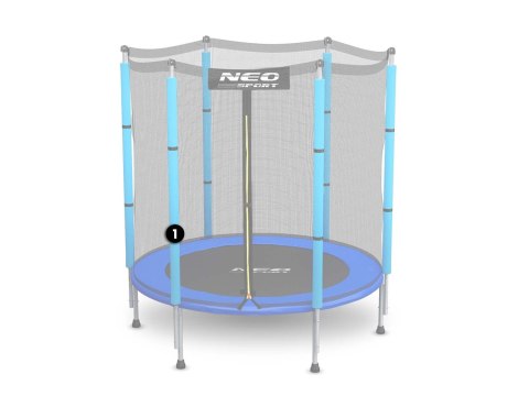 Neo-Sport Słupek dolny do trampoliny z siatką zewnętrzną 4,5 ft niebieski Neo-Sport Neo-Sport Słupek dolny do trampoliny z siatką zewnętrzną 4,5 ft niebieski Neo-Sport