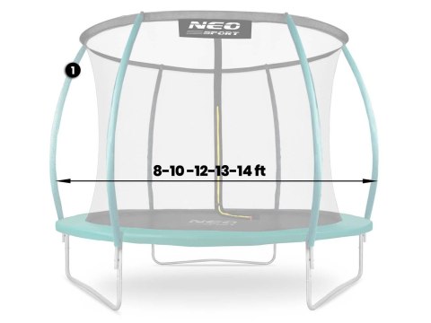 Neo-Sport Słupek górny do trampoliny typu C 8-14 ft zielony Neo-Sport Neo-Sport Słupek górny do trampoliny typu C 8-14 ft zielony Neo-Sport