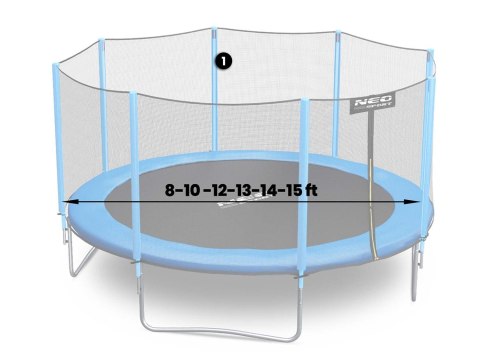 Neo-Sport Słupek górny do trampoliny z siatką zewnętrzną 8-15 ft niebieski Neo-Sport Neo-Sport Słupek górny do trampoliny z siatką zewnętrzną 8-15 ft niebieski Neo-Sport