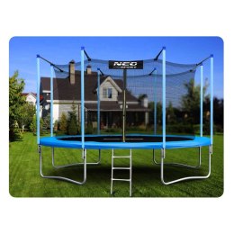 Neo-Sport Trampolina ogrodowa 15ft/465cm z siatką wewnętrzną i drabinką Neo-Sport